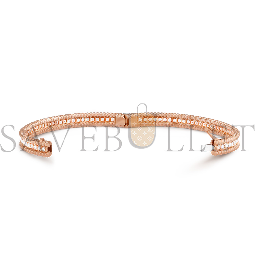 van cleef arpels perlÉe Di*m*nds bracelet, 1 row, medium model - rose gold, Di*m*nd  vcarp27f00